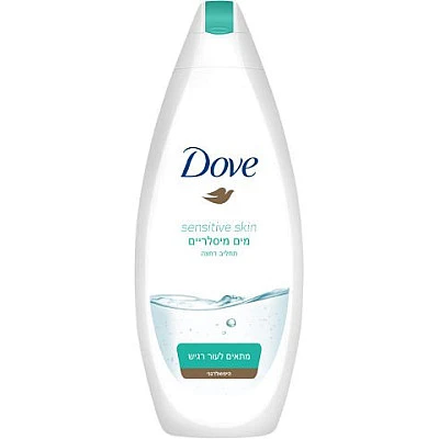 דאב תחליב רחצה עם מים מיסלריים מתאים לעור רגיש היפואלרגני 500 מ"ל - מבית DOVE