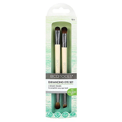 אקו טולס זוג מברשות עייניים דו צדדיות EcoTools Eye Enhancing Duo Set
