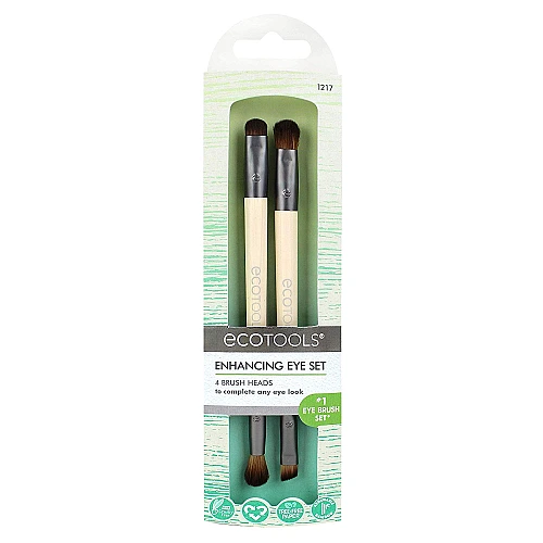 אקו טולס זוג מברשות עייניים דו צדדיות EcoTools Eye Enhancing Duo Set