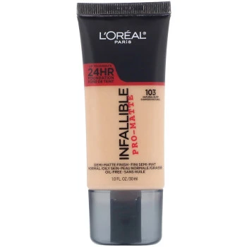 לוריאל אינפיליבל פרו מאט INFALLIBLE PRO MATTE מייק אפ עמיד - גוון 103 - מבית L'Oréal