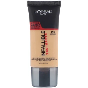לוריאל אינפיליבל פרו מאט INFALLIBLE PRO MATTE מייק אפ עמיד - גוון 105 - מבית L'Oréal
