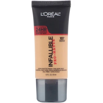 לוריאל אינפיליבל פרו מאט INFALLIBLE PRO MATTE מייק אפ עמיד - גוון 107 - מבית L'Oréal