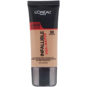 לוריאל אינפיליבל פרו מאט INFALLIBLE PRO MATTE מייק אפ עמיד - גוון 109 - מבית L'Oréal