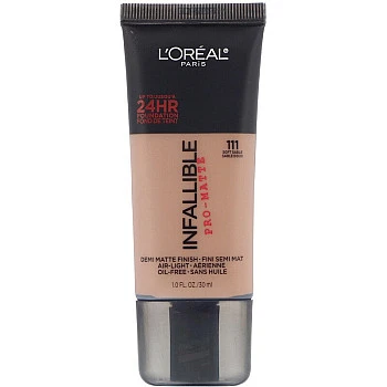 לוריאל אינפיליבל פרו מאט INFALLIBLE PRO MATTE מייק אפ עמיד - גוון 111 - מבית L'Oréal