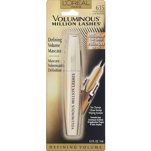 לוריאל מסקרה מלא נפח Voluminous Million Lashes - שחורה - מבית L'Oréal
