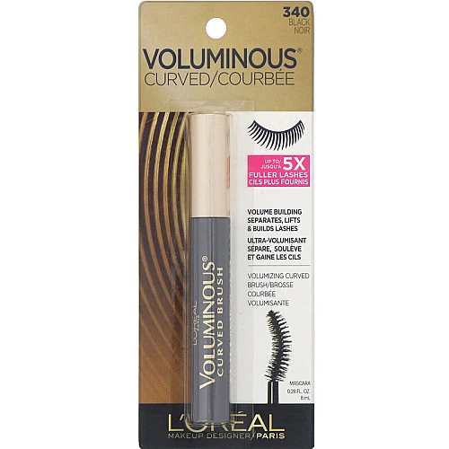 לוריאל מסקרה מעוגל ריסים נפח Voluminous Curved - שחורה - מבית L'Oréal