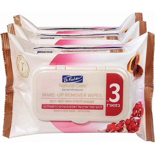 ד"ר פישר נטורל קר מגבונים להסרת איפור לעור רגיש 90 יחידות - מבית Dr. Fischer