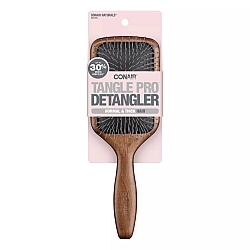 מברשת עץ לשיער בצורת משוט מתירה קשרים לשיער רגיל וצפוף - מבית Conair