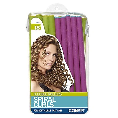 רולים גמישים עיצוב תלתלי ספירלה - 18 יחידות - מבית Conair