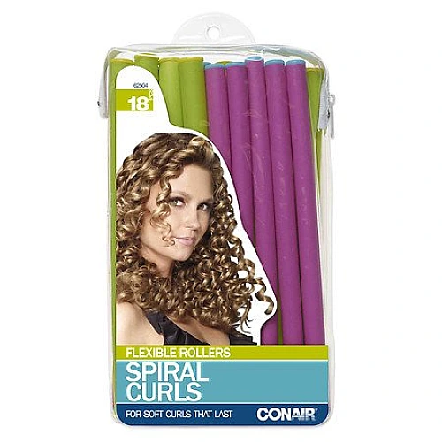 רולים גמישים עיצוב תלתלי ספירלה - 18 יחידות - מבית Conair