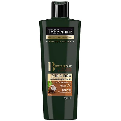 טרזמה שמפו בוטניק בתוספת שמן קוקוס ואלוורה 400 מ"ל - מבית TRESemme