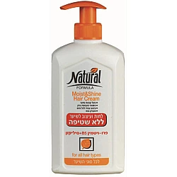 נטורל פורמולה לחות ועיצוב לשיער ללא שטיפה לכל סוגי השיער 400 מ"ל - מבית NATURAL FORMULA