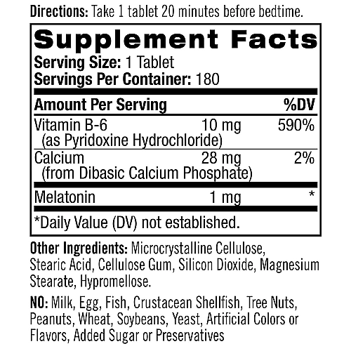 מלטונין 1 מ"ג 180 טבליות - מבית Natrol