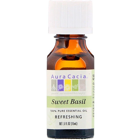 שמן אתרי בזיליקום מתוק 100% טהור 15 מ"ל - מבית Aura Cacia