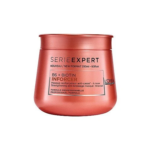 אינפורסר מסכה לחיזוק סיב השערה SERIE EXPERT ביוטין 250 מ"ל - מבית לוריאל פרופסיונל אינפורסר מסכה לחיזוק סיב השערה SERIE EXPERT ביוטין 250 מ"ל - מבית לוריאל פרופסיונל