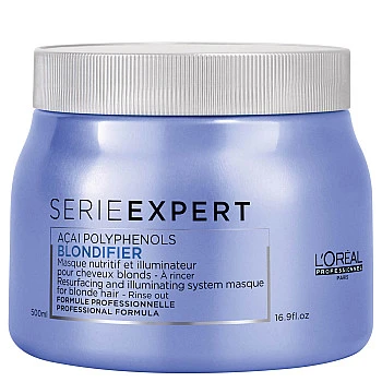 בלונדיפייר מסכה לשיער בלונדיני SERIE EXPERT BLONDIFIER סרי אקספרט 500 מ"ל - מבית לוריאל פרופסיונל