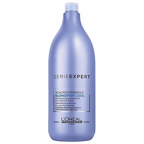 בלונדיפייר קול שמפו סילבר לשיער בלונדיני SERIE EXPERT BLONDIFIER COOL סרי אקספרט 1500 מ"ל - מבית לוריאל פרופסיונל