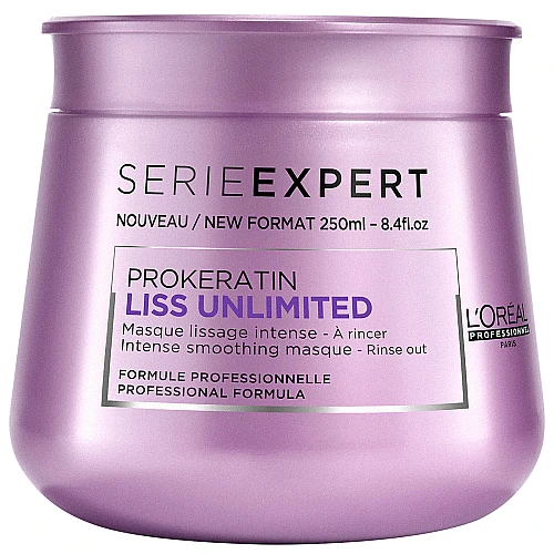ליס אנלימיטד מסכה לשיער מרדני ומקורזל SERIE EXPERT PROKREATIN LISS UNLIMITED סרי אקספרט 250 מ"ל - מבית לוריאל פרופסיונל
