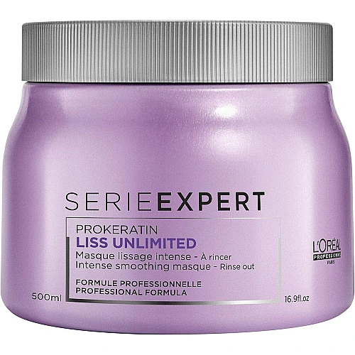 ליס אנלימיטד מסכה לשיער מרדני ומקורזל SERIE EXPERT PROKREATIN LISS UNLIMITED סרי אקספרט 500 מ"ל - מבית לוריאל פרופסיונל