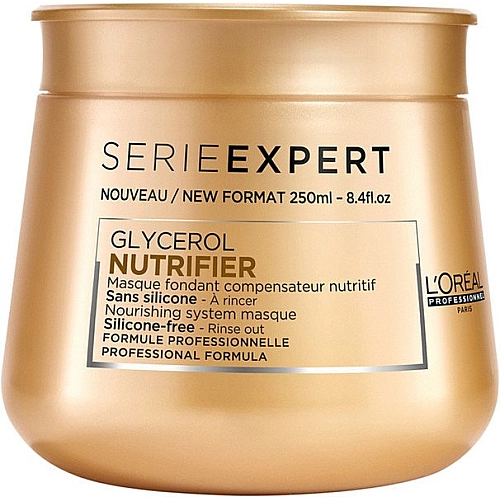 נוטריפייר מסכה לשיער יבש SERIE EXPERT NUTRIFIER סרי אקספרט 250 מ"ל - מבית לוריאל פרופסיונל