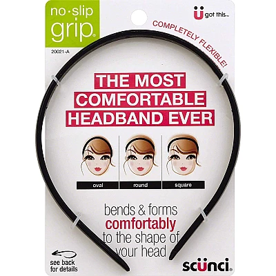 קשת שיער בנדנה אינה מחליקה מהראש - יחידה אחת - מבית Scunci