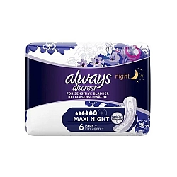 אולוויז דיסקרט תחבושות לבריחת שתן לילה 6 יחידות