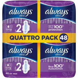 אולוויז תחבושות אולטרה לונג פלוס עם כנפיים 48 יחידות