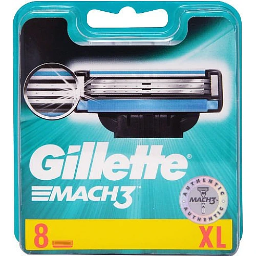 ג'ילט מאך 3 מחסנית סכיני גילוח רב פעמי 8 סכינים - מבית Gillette
