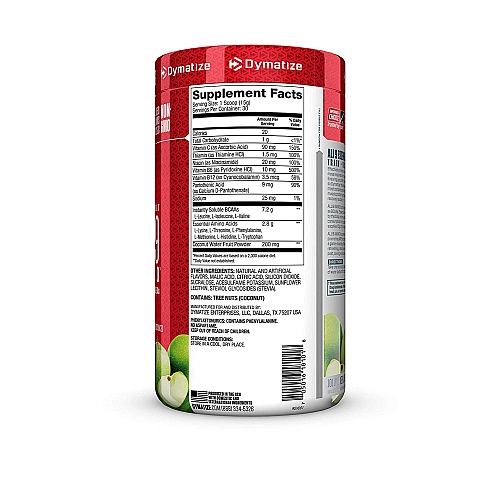 חומצות אמינו דיימטייז לבניית מסת שריר רזה טעם תפוח ירוק 450 גרם - מבית Dymatize Nutrition