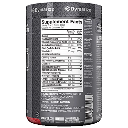 חומצות קדם אימון Pre W.O. דיימטייז טעם פיוז'ן פירות 400 גרם - מבית Dymatize Nutrition