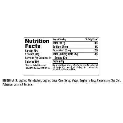 קליף בר ג'ל אנרגיה Shot ללא קפאין ראז 34 גרם - 24 יחידות - מבית CLIF Bar