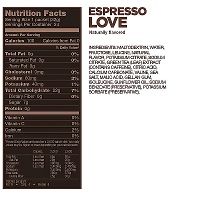 GU גו ג'ל אנרגיה אספרסו 32 גרם - 24 יחידות