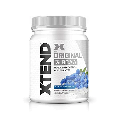 חומצות אמינו BCAA אקסטנד XTEND משקל 700 גרם טעם פטל כחול - 50 מנות הגשה - מבית SCIVATION