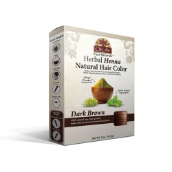 חינה צמחית צבע שיער טבעי חום כהה - מבית OKAY