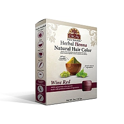 חינה צמחית צבע שיער טבעי יין אדום - מבית OKAY