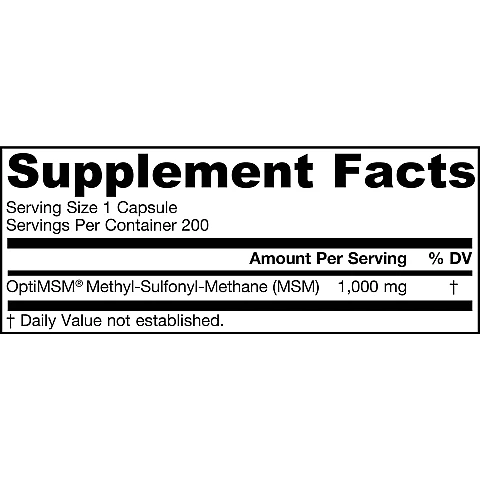 גיארו MSM המינון 1000 מ"ג - 200 כמוסות - מבית Jarrow Formulas גיארו MSM המינון 1000 מ"ג - 200 כמוסות - מבית Jarrow Formulas