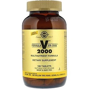 מולטי ויטמין מינרל VM-2000 סולגאר - 180 טבליות מבית SOLGAR