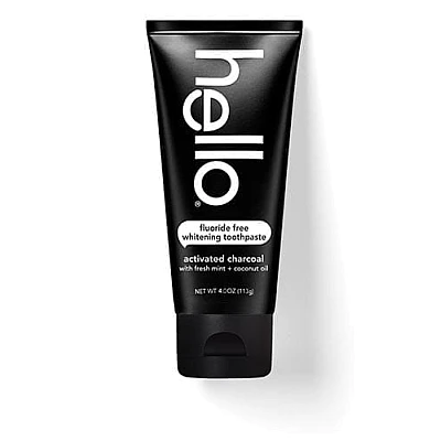 משחת שיניים מלבינה עם פלואוריד פחם פעיל נענע מרעננת ושמן קוקוס 113 גרם - מבית Hello