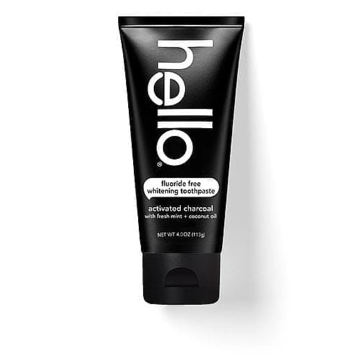 משחת שיניים מלבינה עם פלואוריד פחם פעיל נענע מרעננת ושמן קוקוס 113 גרם - מבית Hello