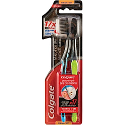 קולגייט מברשת שיניים סיבי פחם סלים סופט לניקוי עדין ועמוק מארז זוג - מבית Colgate