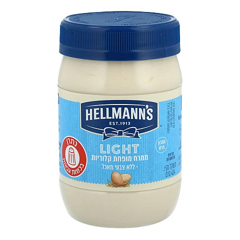 מיונז לייט הלמנ'ס 424 גרם - מבית HELLMANN'S מיונז לייט הלמנ'ס 424 גרם - מבית HELLMANN'S
