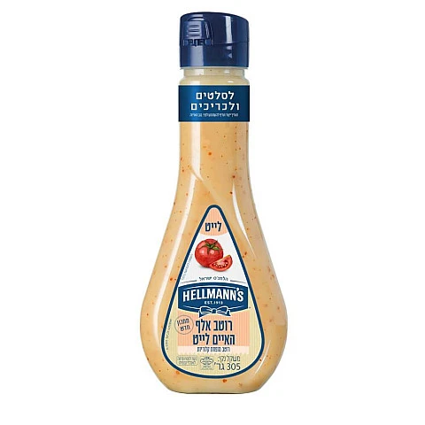 רוטב אלף האיים לייט הלמנ'ס 305 גרם - מבית HELLMANN'S רוטב אלף האיים לייט הלמנ'ס 305 גרם - מבית HELLMANN'S