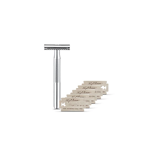 קינג קמפ ג'ילט תער גילוח דו צדדי + 5 סכינים לעיצוב ופיסול הזקן - מבית King C Gillette