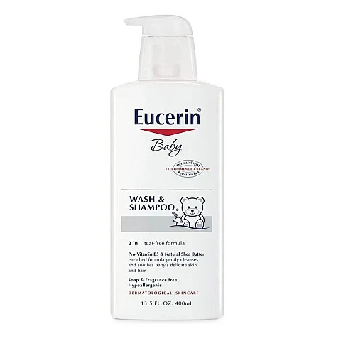 תרחיץ ושמפו לתינוק ללא ריח 400 מ"ל - מבית Eucerin תרחיץ ושמפו לתינוק ללא ריח 400 מ"ל - מבית Eucerin