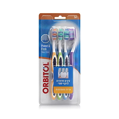 אורביטול מברשות שיניים מארז רביעייה משפחתי