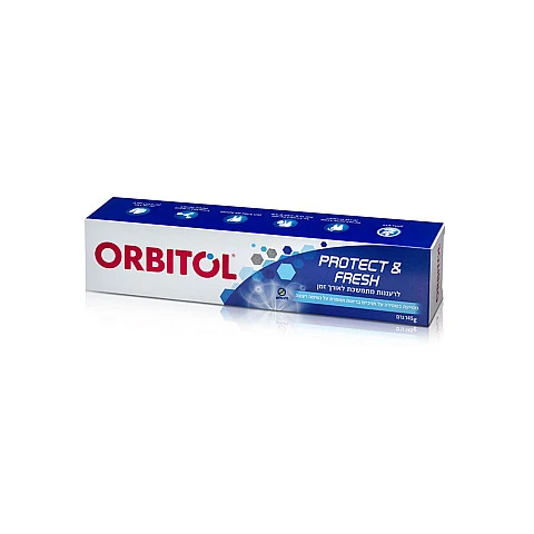אורביטול משחת שיניים Protect & Freash ללא גלוטן - 145 גרם אורביטול משחת שיניים Protect & Freash ללא גלוטן - 145 גרם