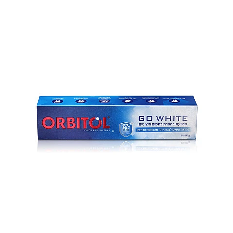 אורביטול משחת שיניים הלמנה Go White בטעם מנטה חזק - 145 גרם