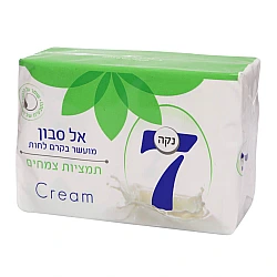 נקה 7 סבון מוצק מועשר בקרם לחות Cream תמציות צמיחים - 4 סבונים