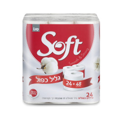 סנו נייר טואלט סופט 48 - 24 גלילים