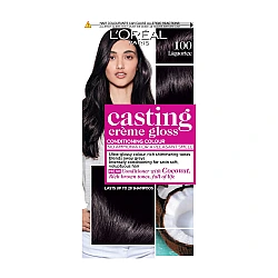 לוריאל קסטינג קרם גלוס צבע שיער ללא אמוניה למראה מבריק ועשיר - בגוון 100 שחור עמוק
